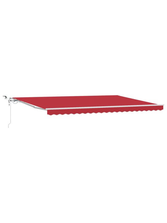 Automaatne sissetõmmatav varikatus led-valgusega punane 500x300 cm, varikatuse asendusriie 5x3 m raamile punane