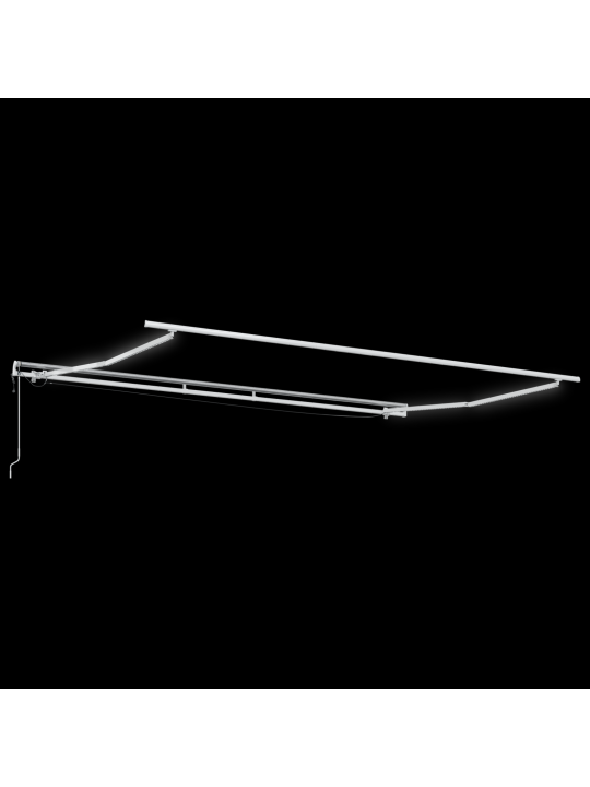 Automaatne sissetõmmatav varikatus koos led-idega roheline ja kollane 500x300 cm, varikatus asenduskangas 5x3 m raam roheline ja kollane