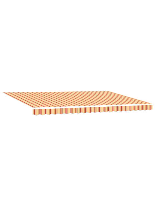 Manuaalne sissetõmmatav varikatus oranž ja kollane 500x350 cm