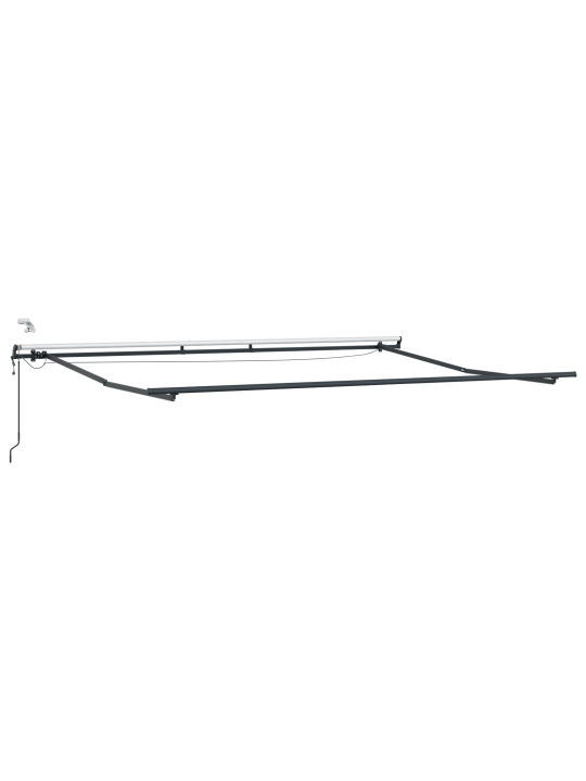 Automaatne sissetõmmatav varikatus koos led punane 500x350 cm, varikatus asenduskangas 5x3.5 m raam punane