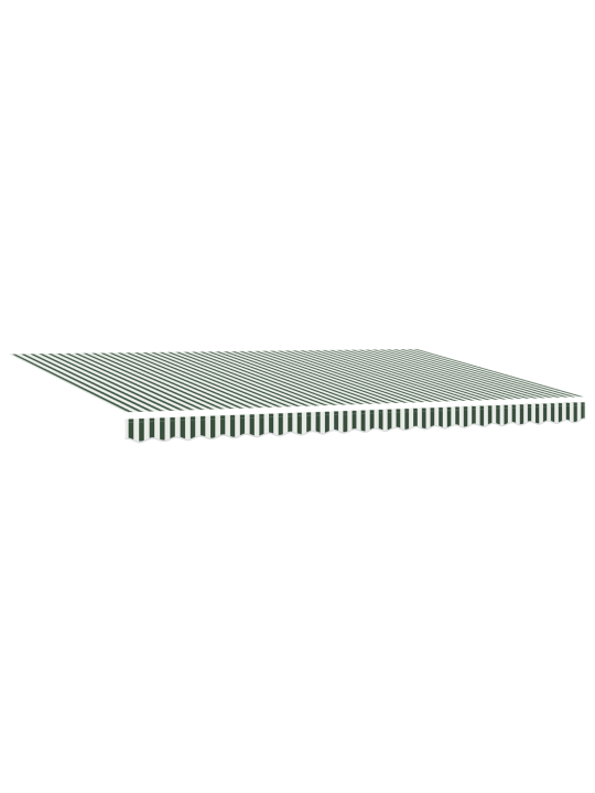 Käsitsi sissetõmmatav varikatus led-idega roheline ja valge 500x350 cm, varikatus asenduskangas 5x3.5 m raam roheline ja valge