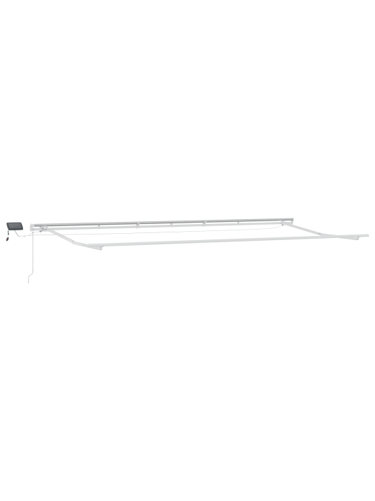 Käsitsi sissetõmmatav varikatus led-iga kollane ja oranž 600x300 cm