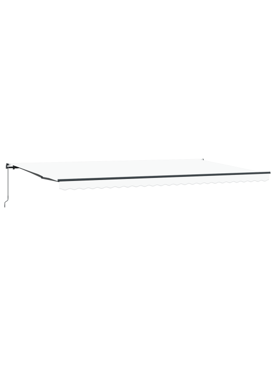 Käsitsi sissetõmmatav varikatus valge 600x300 cm