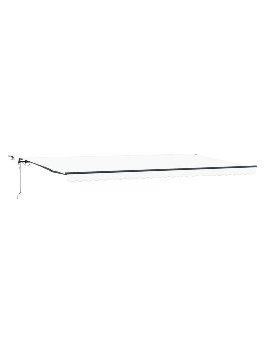 Automaatne sissetõmmatav varikatus koos led valge 600x300 cm