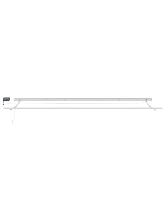 Käsitsi sissetõmmatav varikatus led-valgusega roheline ja valge 600x300 cm