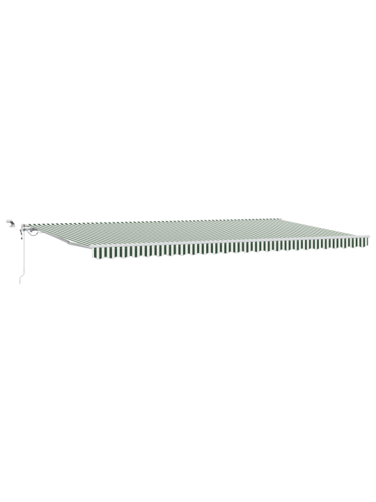 Automaatne sissetõmmatav varikatus led rohelise ja valge 600x300 cm