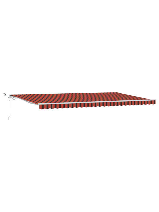 Automaatne sissetõmmatav varikatus led-iga oranž ja pruun 600x350 cm
