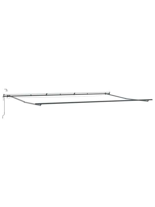 Automaatne sissetõmmatav varikatus led-iga valge 600x350 cm