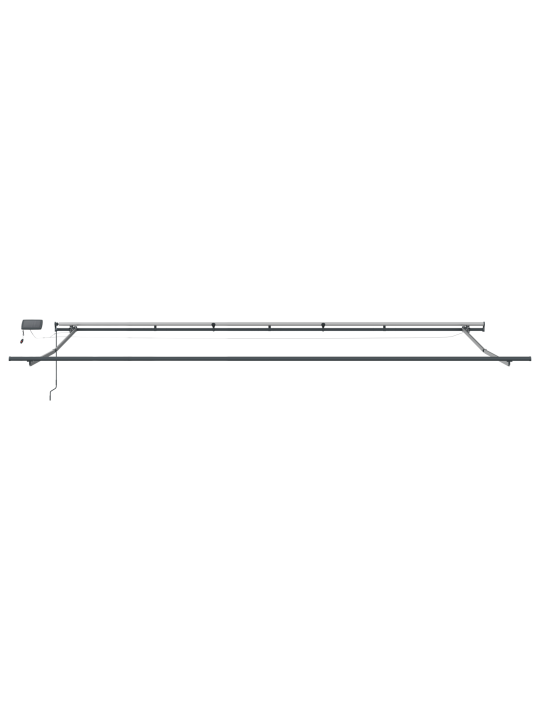 Manuaalne sissetõmmatav varikatus koos led punane 600x350 cm