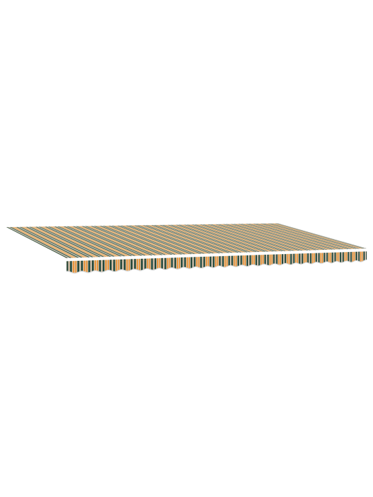 Automaatne sissetõmmatav varikatus roheline ja kollane 600x350 cm