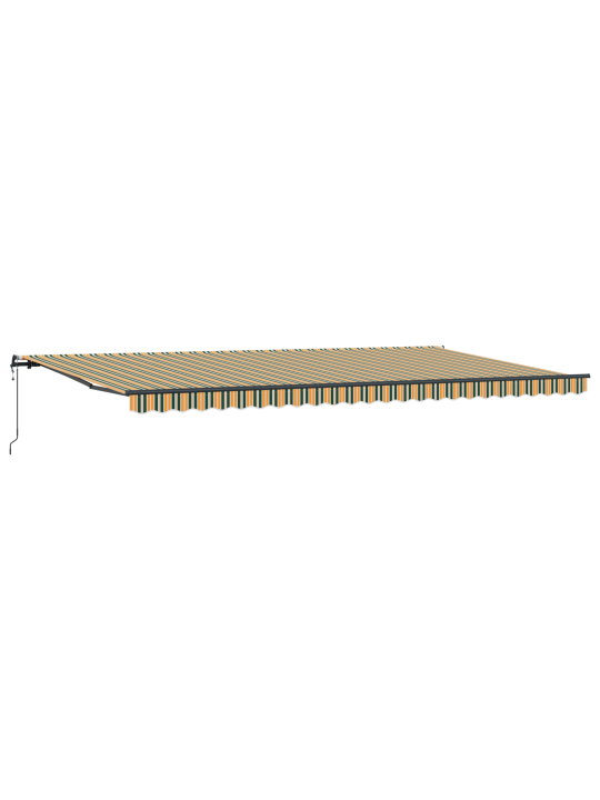 Automaatne sissetõmmatav varikatus roheline ja kollane 600x350 cm