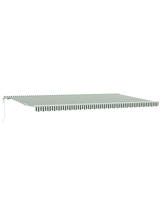 Automaatne sissetõmmatav varikatus roheline ja valge 600x350 cm