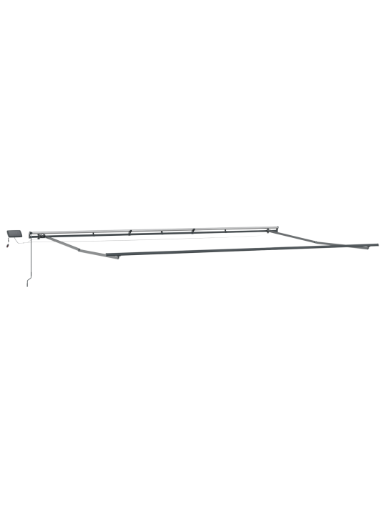 Käsitsi sissetõmmatav varikatus led-iga roheline ja valge 600x350 cm