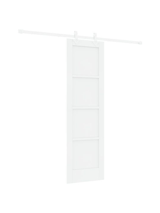 Libisev uks koos kinnituste komplektiga valge 61x198.5 cm tugevast männipuidust