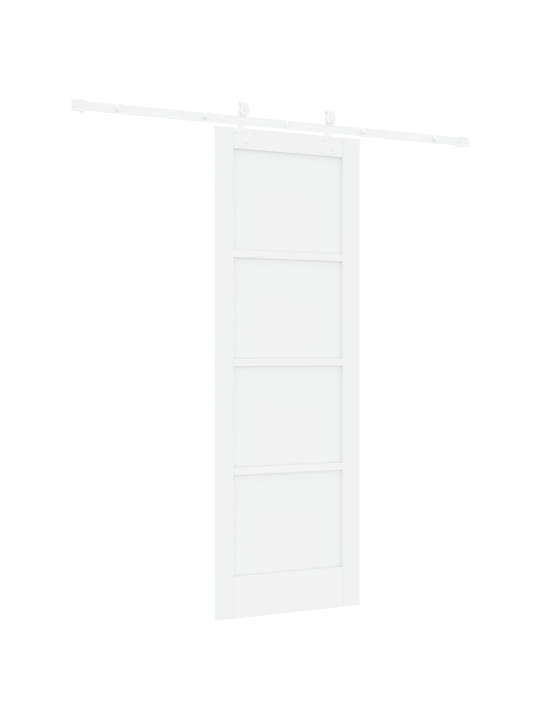 Libisemisuks koos riistvarakomplektiga valge 73.5x211 cm tugev puit mänd