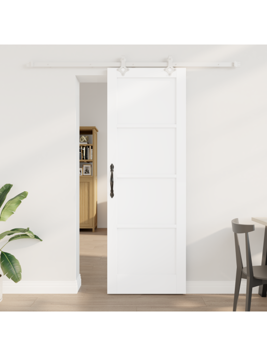 Libisemisuks koos riistvarakomplektiga valge 73.5x211 cm tugev puit mänd