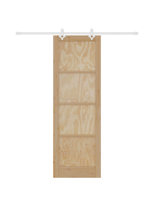 Libisev uks koos riistvarakomplektiga 78x232 cm kvaliteetsest männipuust