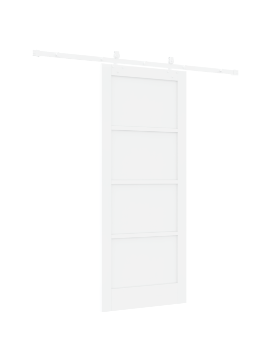 Liuguks koos seadmega valge 83x202 cm tahke männipuit