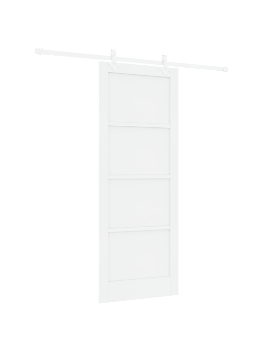Valge liuguks koos tarvikute komplektiga 83x211 cm tugevast männipuidust