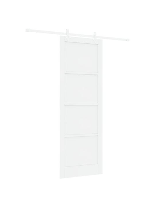 Liuguks koos tarvikute komplektiga valge 83x232 cm tahke männi