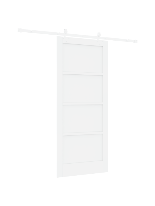 Liuguks koos tarvikute komplektiga valge 86x198.5 cm täispuit mänd