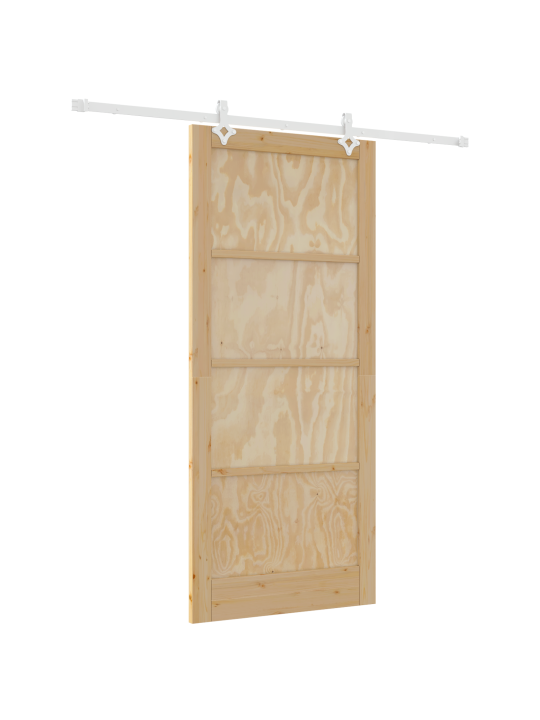 Libisev uks nurgaplaadi komplektiga 93x211 cm kindel puit männipuit