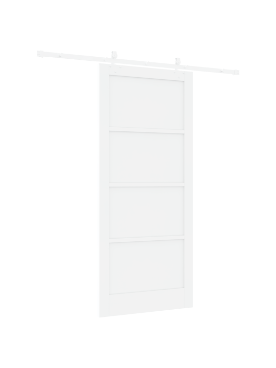 Liuguks koos tarvikute komplektiga valge 93x211 cm massiivne männipuit