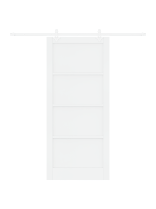Liuguks koos tarvikute komplektiga valge 93x211 cm massiivne männipuit