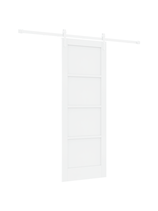 Libistatav uks koos kinnituskomplektiga valge 73.5x198.5 cm tugev puit mänd