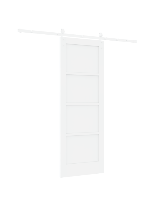 Libistatav uks koos kinnituskomplektiga valge 73.5x198.5 cm tugev puit mänd