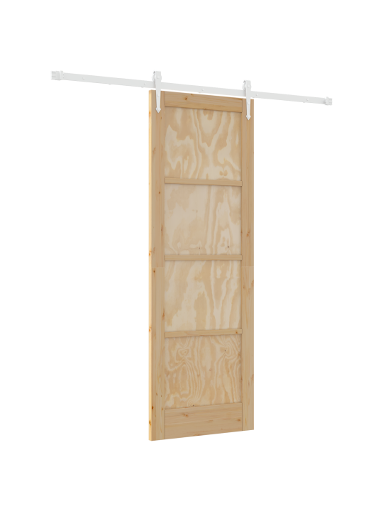 Libisev uks koos varustuse komplektiga 73,5x211 cm massiivne puidust männi