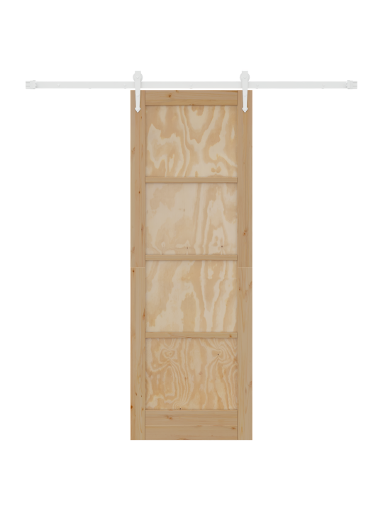 Libisev uks koos varustuse komplektiga 73,5x211 cm massiivne puidust männi