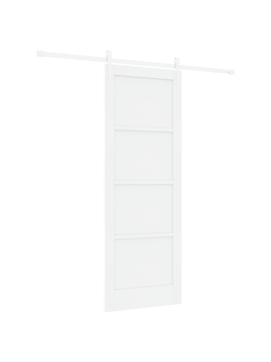 Liuguks koos tarvikute komplektiga valge 78x211 cm tihedast mändpuust