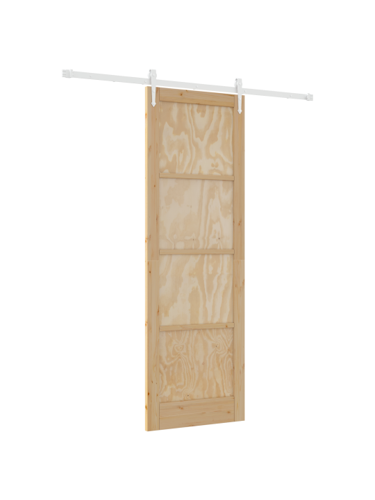Libistatav uks koos riistvarakomplektiga 78x232 cm täispuit pine