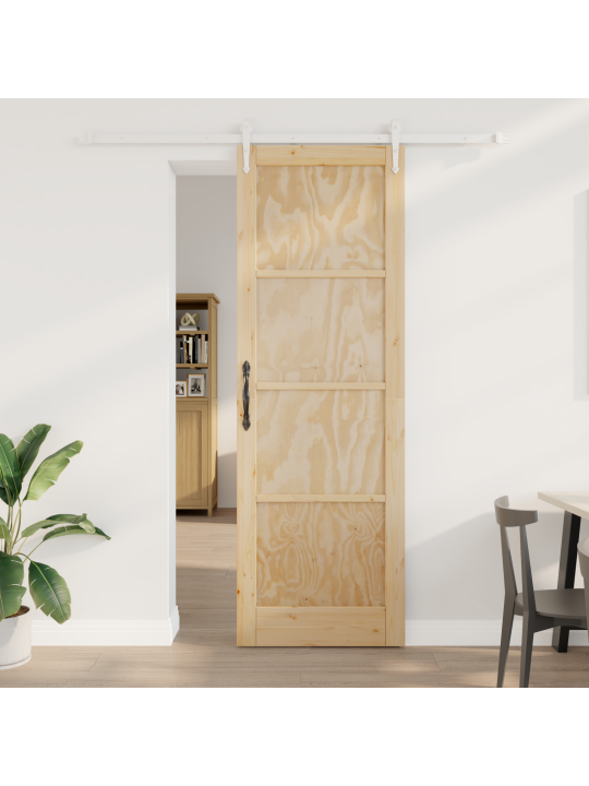 Libistatav uks koos riistvarakomplektiga 78x232 cm täispuit pine