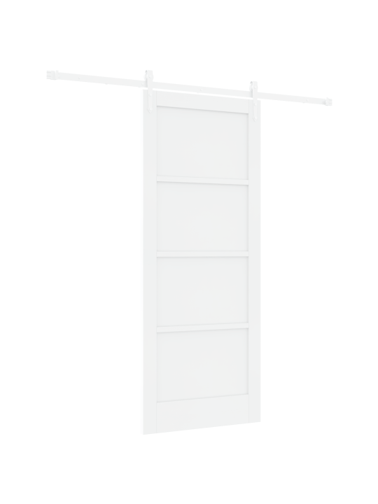 Liuguks koos riistvarakomplektiga valge 83x202 cm massiivne puit männi