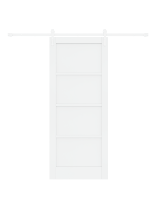 Liuguks koos riistvarakomplektiga valge 83x202 cm massiivne puit männi