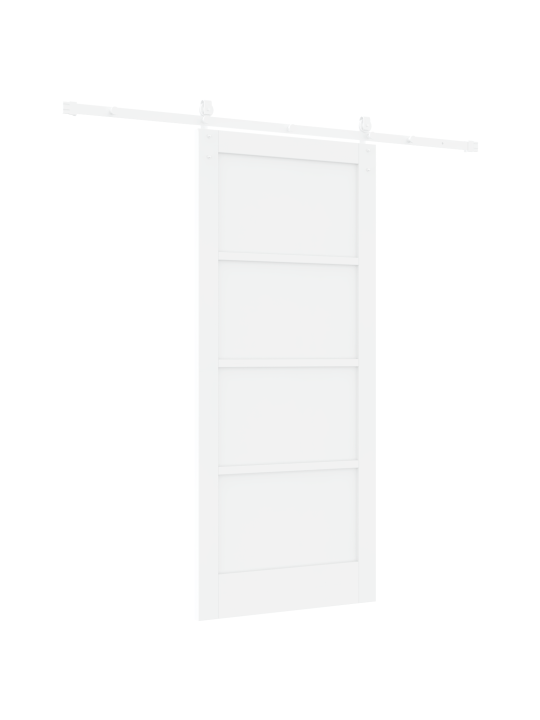 Liuguks koos tarvikute komplektiga valge 86x198.5 cm massiivne puit mänd