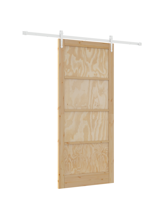 Libisev uks riistvarakomplektiga 93x211 cm tugev männipuit