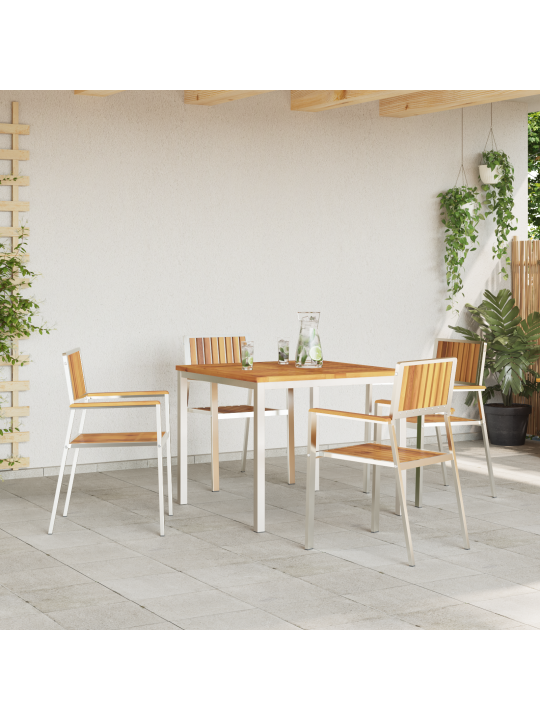 5-osaline aiadining komplekt akaatsiapuidust