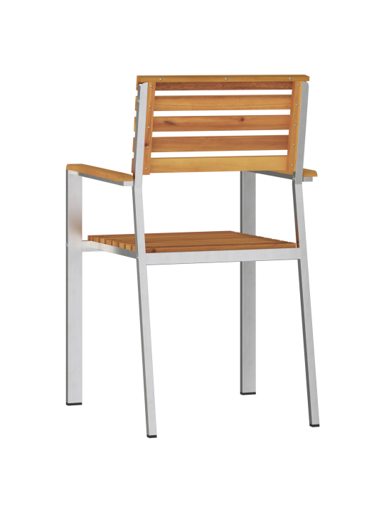 Virnastatavad aia toolid 6 tk 54.5x56x89 cm kõva akaatsiapuidust
