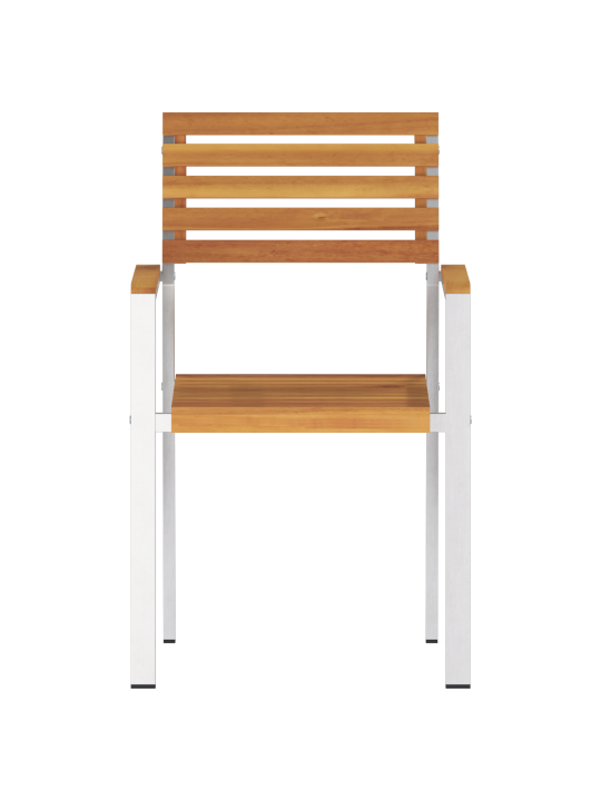 Virnastatavad aia toolid 6 tk 54.5x56x89 cm kõva akaatsiapuidust
