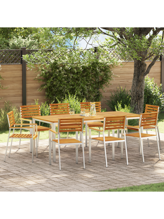 Kokkupandavad aia toolid 8 tk 54.5x56x89 cm tugevast puidust akaatsia