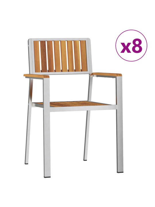 Virnastatavad aiatoled 8 tk 54.5x56x87 cm tugev akaatsiapuit