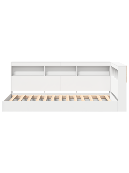 Raamitav voodi valge 75x190 cm puit - komposiit