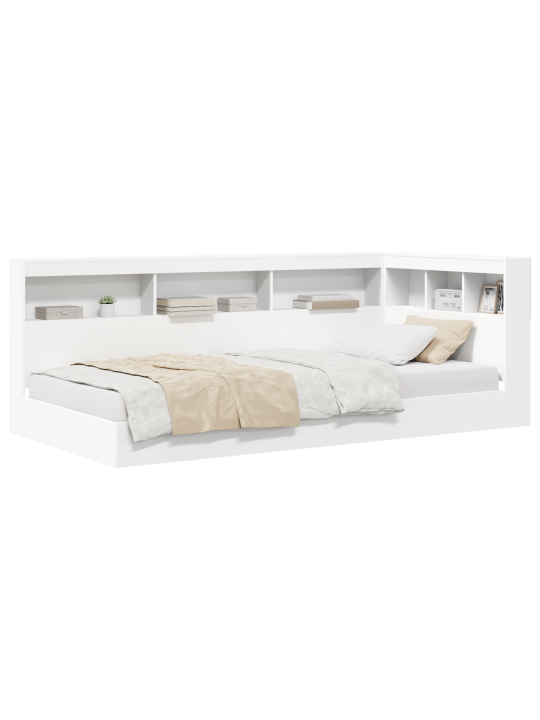 Raamitav voodi valge 75x190 cm puit - komposiit