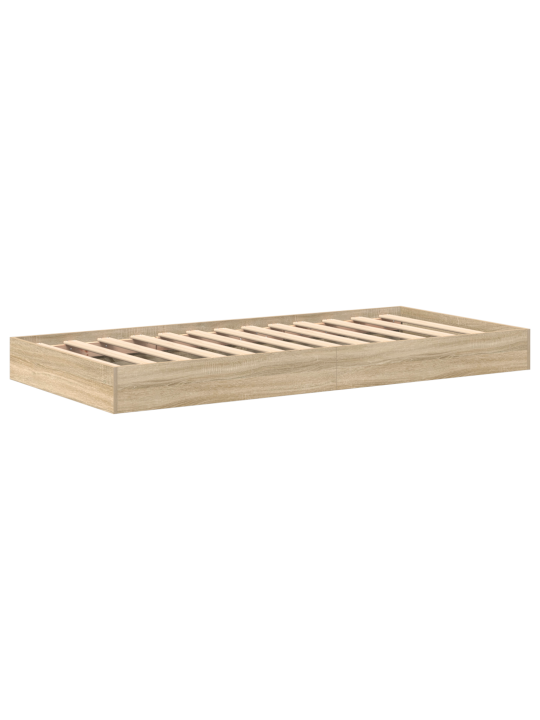 Raamaturiiuli voodi sonoma tamm 75x190 cm tehispuit