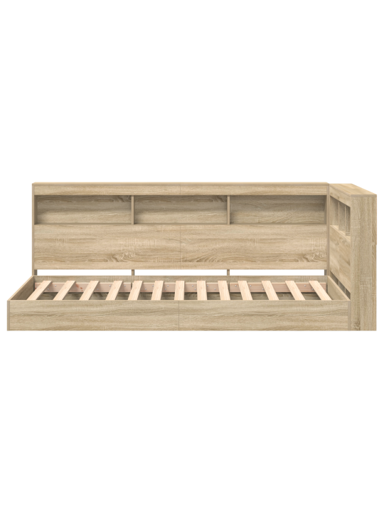 Raamaturiiuli voodi sonoma tamm 75x190 cm tehispuit
