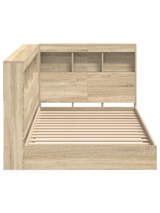 Raamaturiiuli voodi sonoma tamm 75x190 cm tehispuit