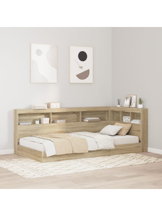Raamaturiiuli voodi sonoma tamm 75x190 cm tehispuit